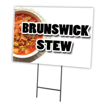 Brunswick Stew Yard Sign & Stake Outdoor Plastic Coroplast Window